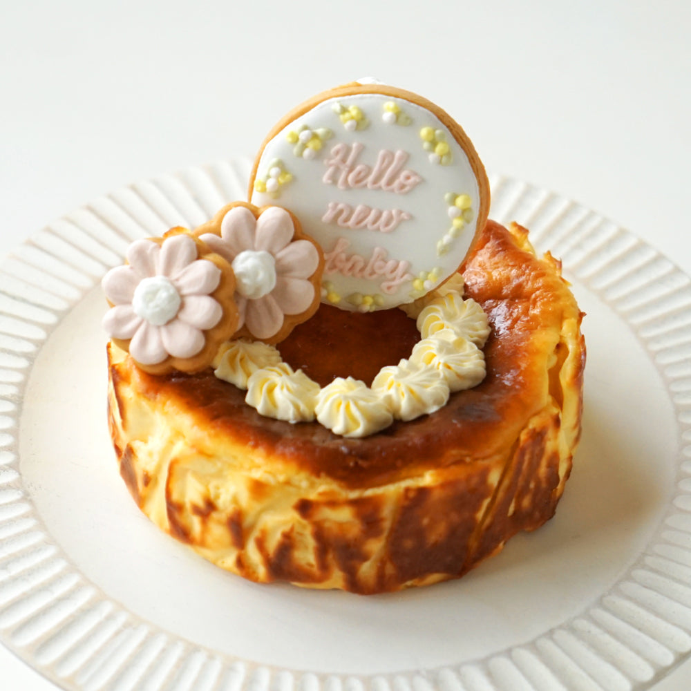 バスクチーズケーキ プレーン アイシングメッセージ